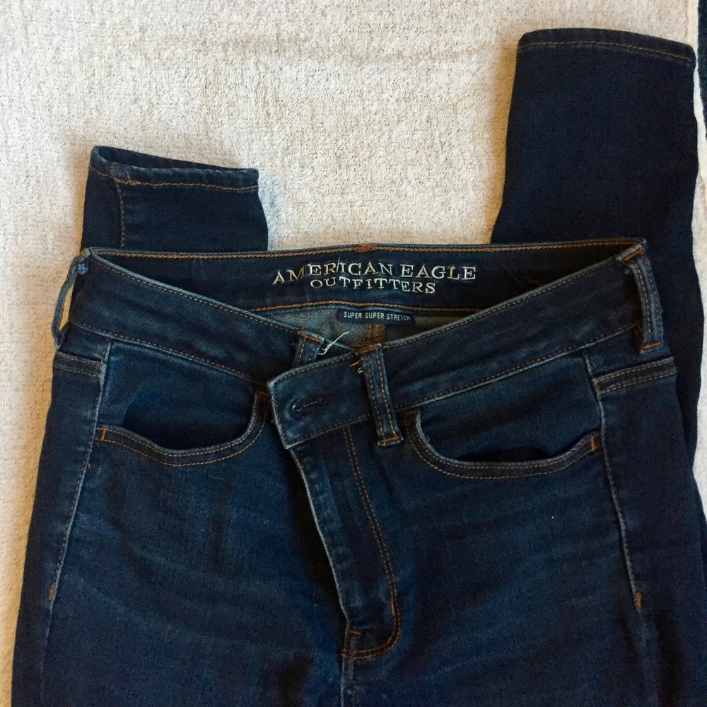 American Eagle Stretchy Jeans 4-Extra Long Dark